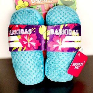 BARK Dog Toys Playtime is paradise w Hawaii Unleashed - Barkidas Sandals - NEW